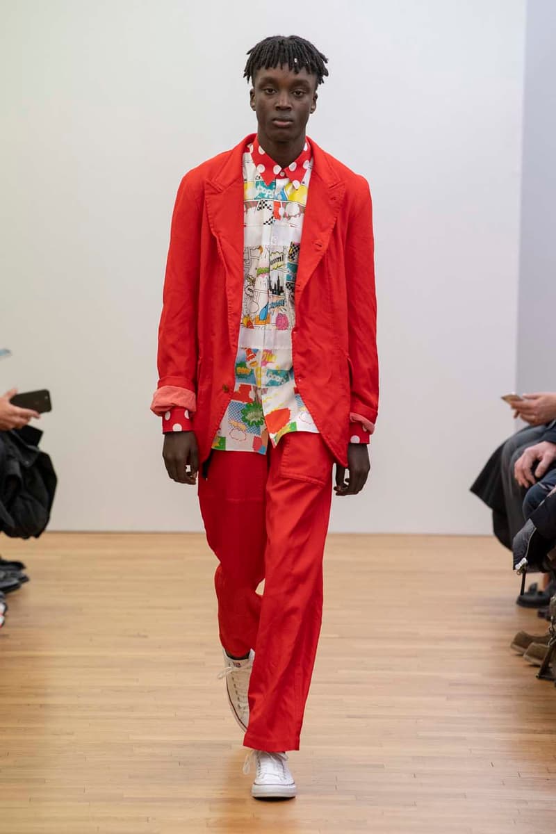 COMME des GARÇONS SHIRT Fall Winter 2019 Collection Paris Fashion Week Mens jacket suiting shirt sweater jacket shorts Rei Kawakubo