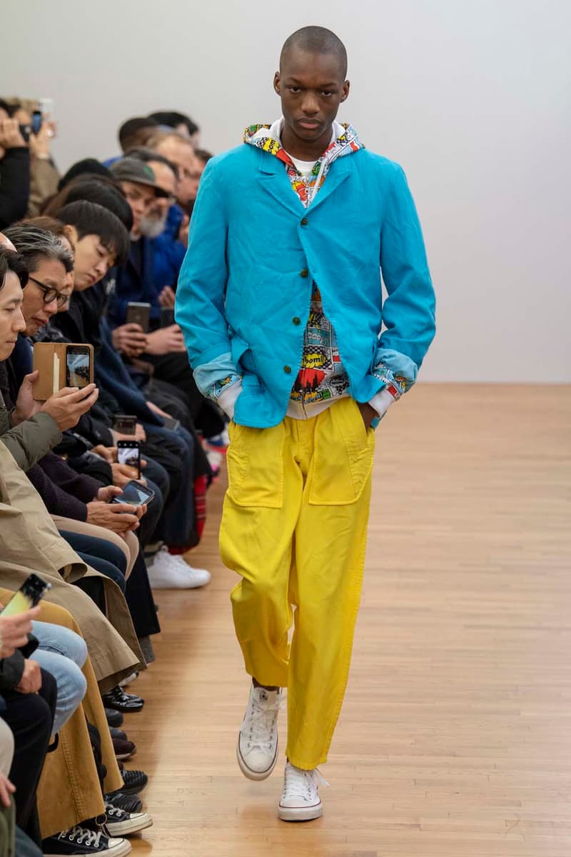 COMME des GARÇONS SHIRT Fall Winter 2019 Collection Paris Fashion Week Mens jacket suiting shirt sweater jacket shorts Rei Kawakubo