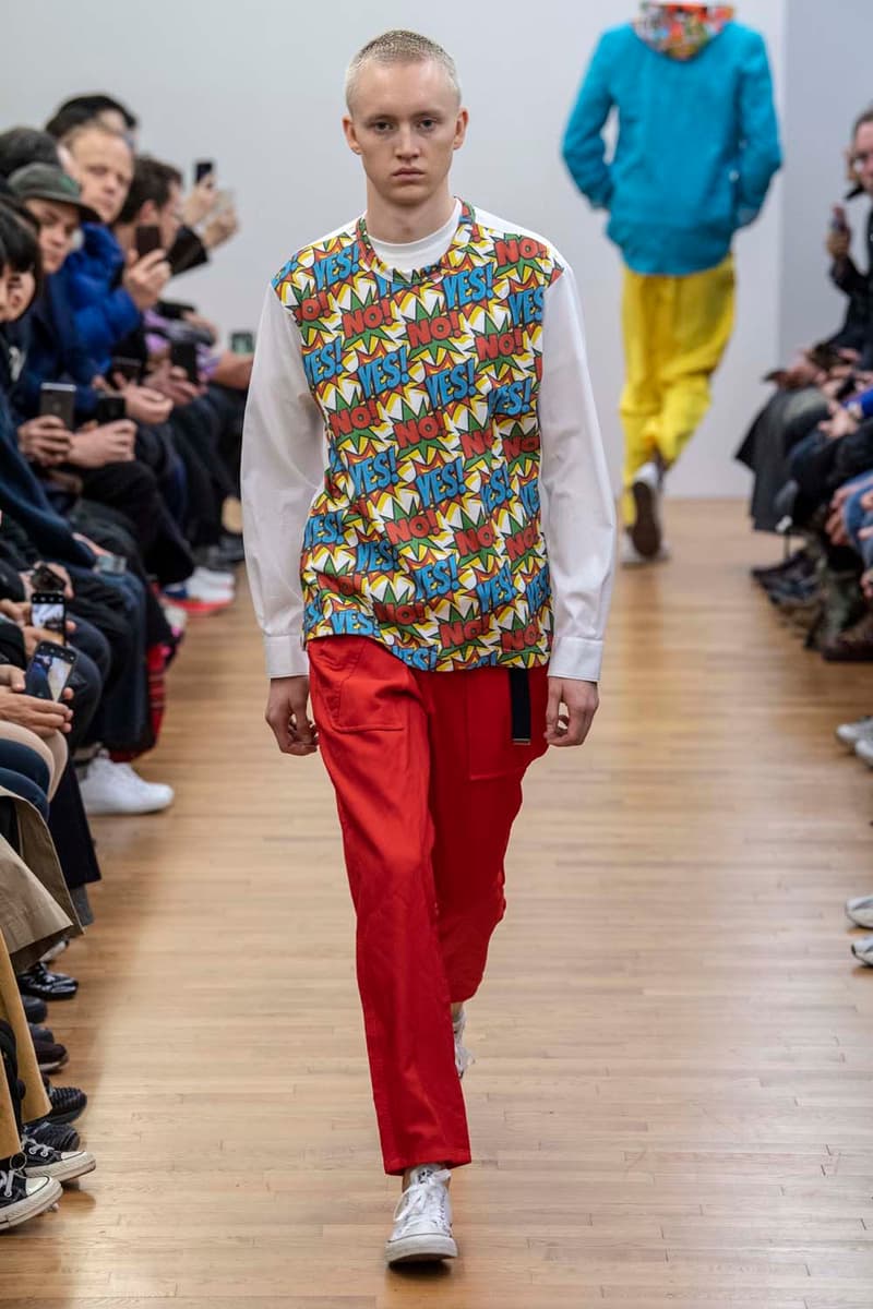 COMME des GARÇONS SHIRT Fall Winter 2019 Collection Paris Fashion Week Mens jacket suiting shirt sweater jacket shorts Rei Kawakubo