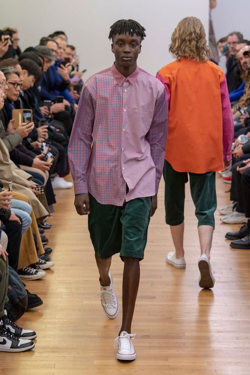 COMME des GARÇONS SHIRT Fall Winter 2019 Collection Paris Fashion Week Mens jacket suiting shirt sweater jacket shorts Rei Kawakubo