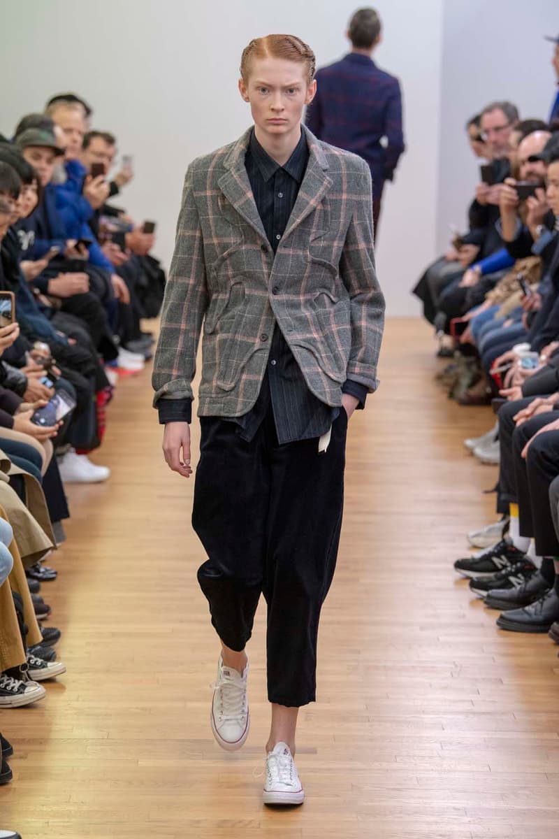 COMME des GARÇONS SHIRT Fall Winter 2019 Collection Paris Fashion Week Mens jacket suiting shirt sweater jacket shorts Rei Kawakubo