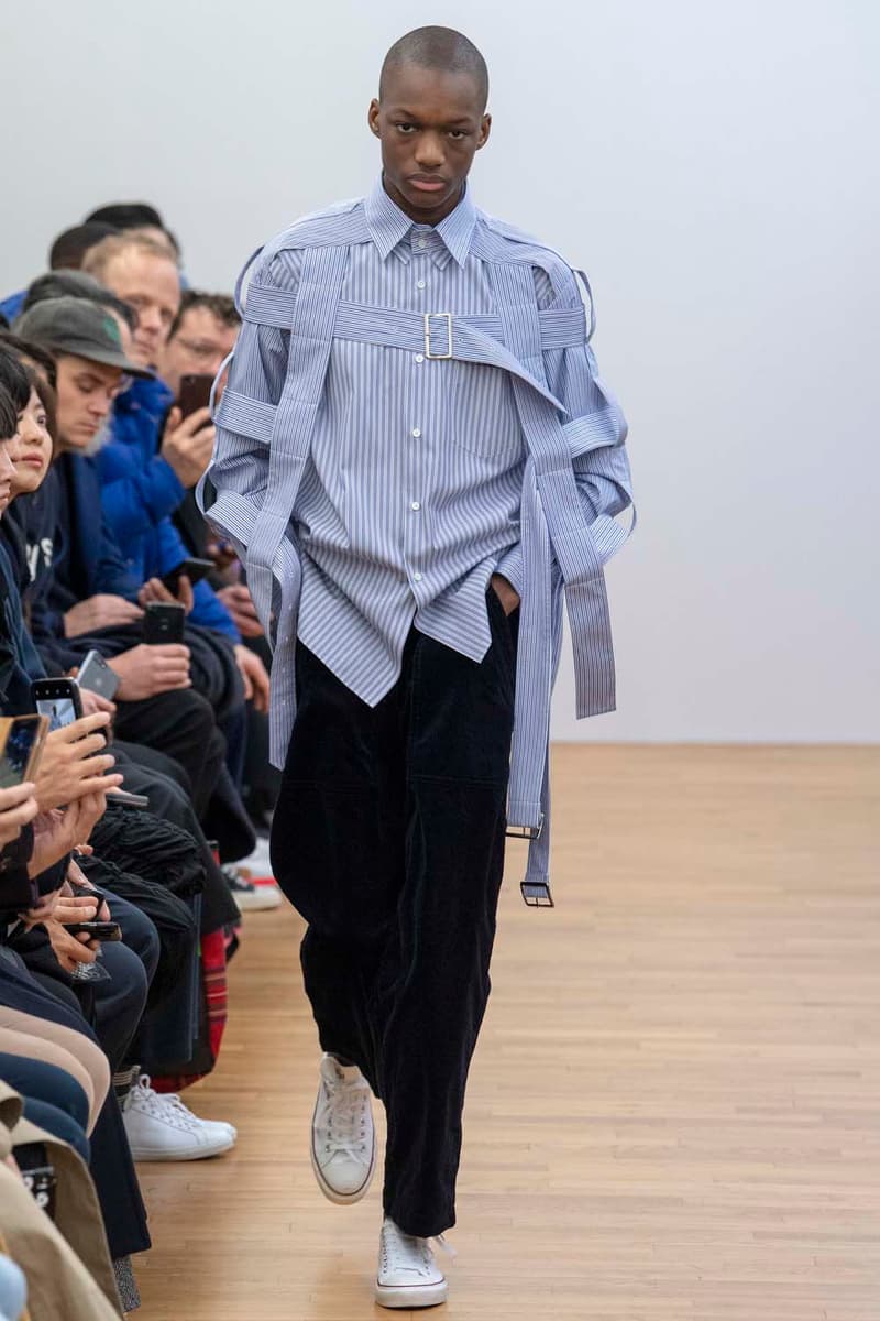 COMME des GARÇONS SHIRT Fall Winter 2019 Collection Paris Fashion Week Mens jacket suiting shirt sweater jacket shorts Rei Kawakubo