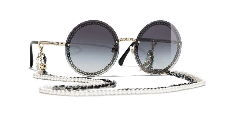 CHANEL PreOwned 1992 chainlink wraparoundframe Sunglasses  Farfetch