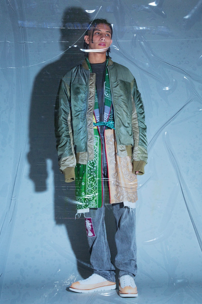 Children of the Discordance SS19 Lookbook spring/summer info joy division the chemical brothers patchwork ma-1 bomber trench coat trousers collection 