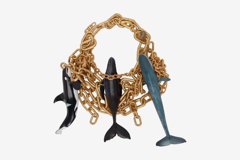 Comme des Garçons Animal-Infused Gold Necklaces whales cat eyeballs neckpieces ssense mouth piece made in japan 