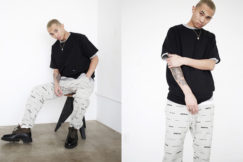 Commonwealth Spring/Summer 2019 Lookbook made in the usa pin stripe pants stretch twill pants 500 gram usa milled fleece belts made in jamaica bruce lee malcolm x sade Commonwealth x adidas consortium "FNF"