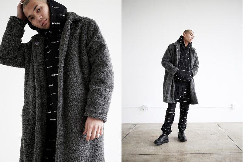 Commonwealth Spring/Summer 2019 Lookbook made in the usa pin stripe pants stretch twill pants 500 gram usa milled fleece belts made in jamaica bruce lee malcolm x sade Commonwealth x adidas consortium "FNF"
