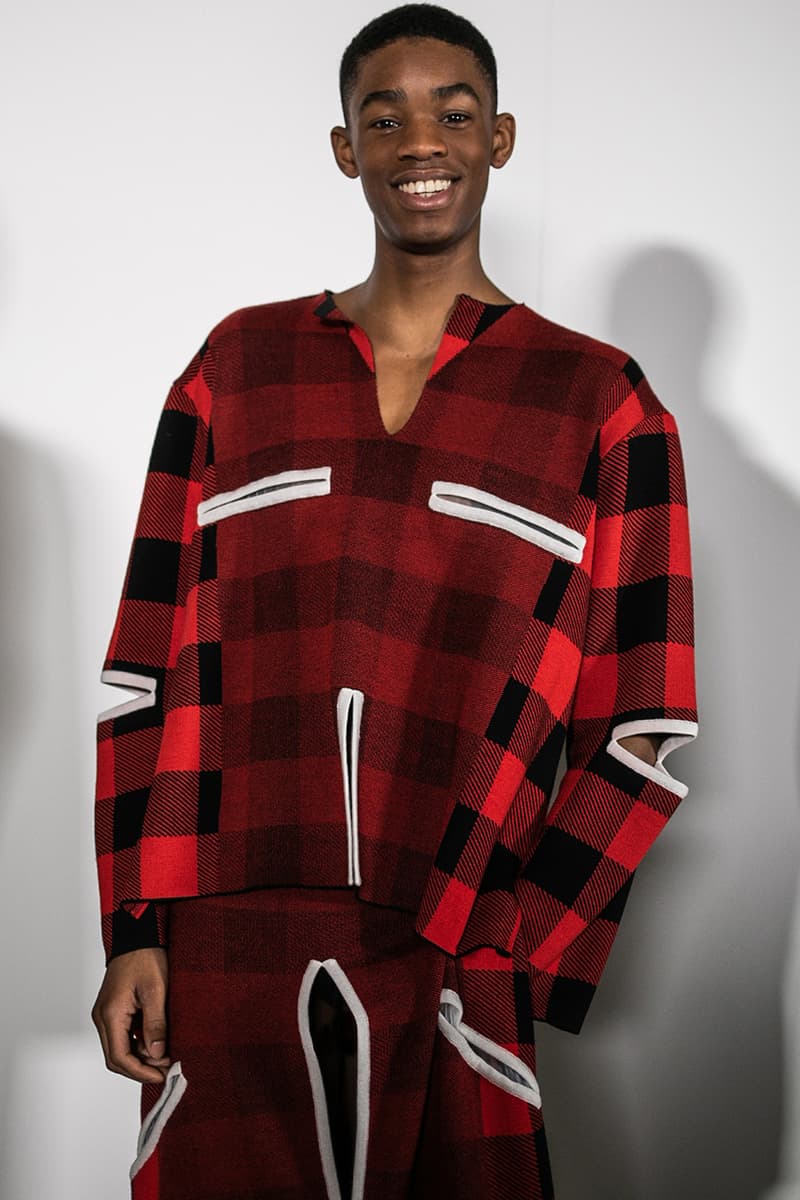 Craig Green LFWM London Fashion Week Men's Fall/Winter 2019 Backstage Look First Closer