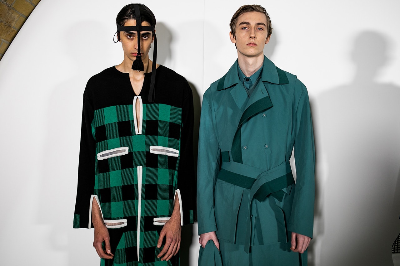 Craig Green LFWM London Fashion Week Men's Fall/Winter 2019 Backstage Look First Closer
