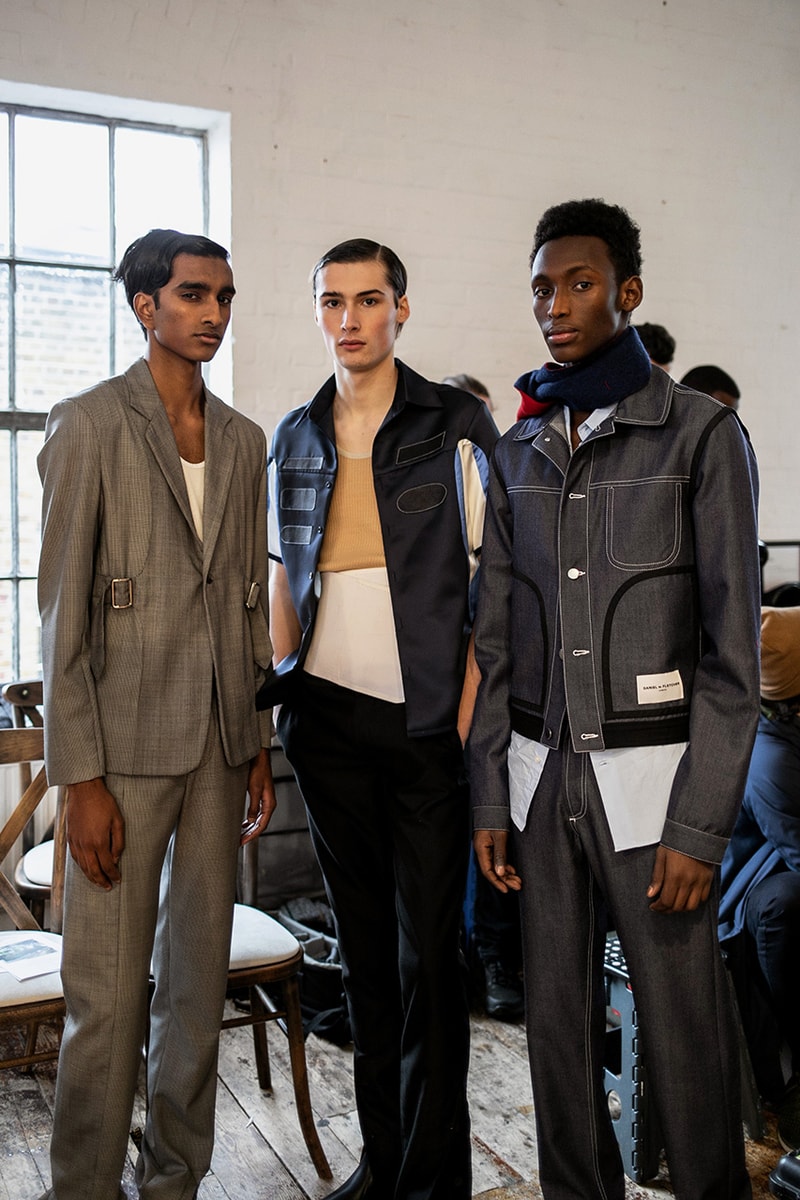 Daniel W. Fletcher Fall/Winter 2019 Backstage LFW:M London Fashion Week: Men's Jon Bulmer