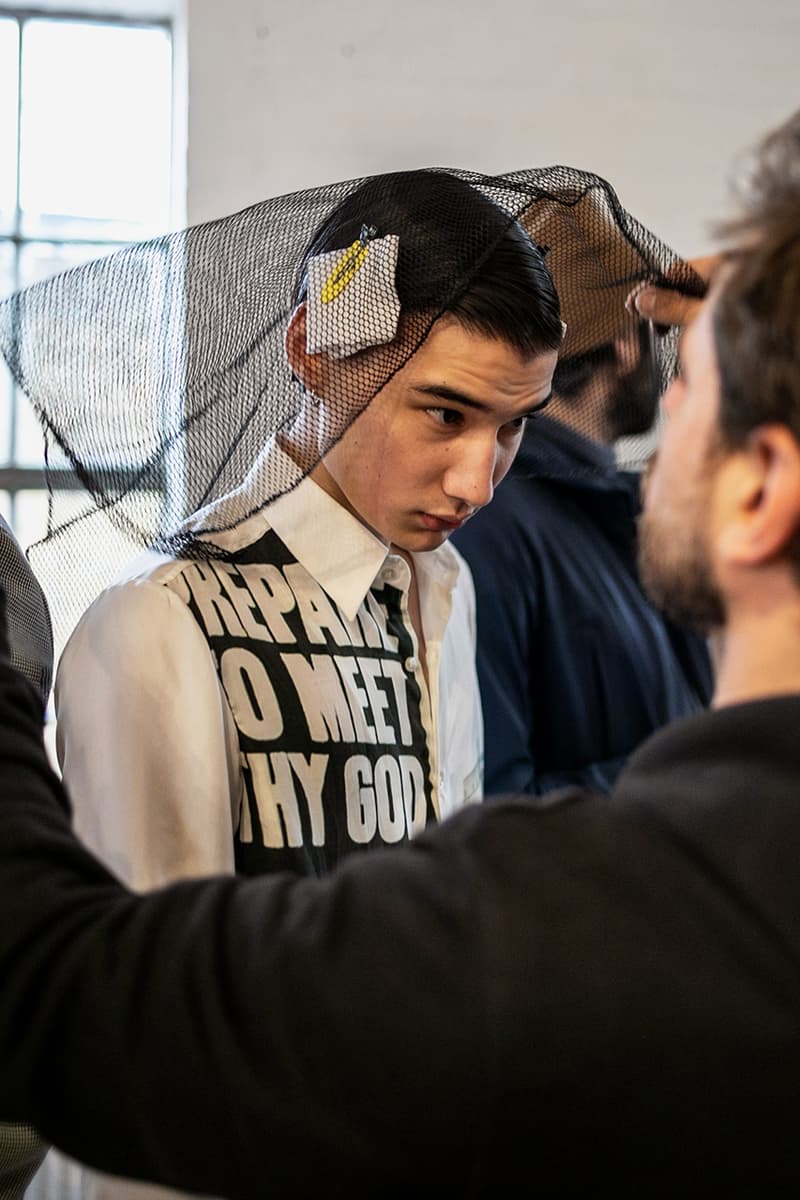 Daniel W. Fletcher Fall/Winter 2019 Backstage LFW:M London Fashion Week: Men's Jon Bulmer