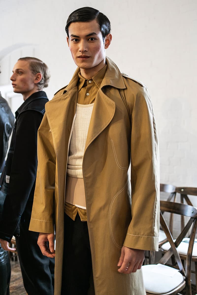 Daniel W. Fletcher Fall/Winter 2019 Backstage LFW:M London Fashion Week: Men's Jon Bulmer