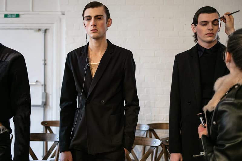 Daniel W. Fletcher Fall/Winter 2019 Backstage LFW:M London Fashion Week: Men's Jon Bulmer