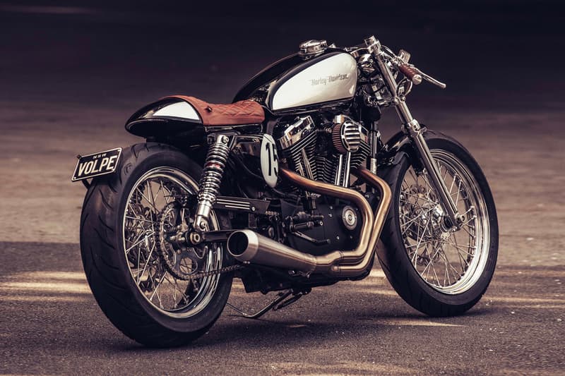 Deus Ex Machine XV-Twin 1200 Motorcycle deus ex customs xl 1200c harley davidson Bassani "fuelpack" Vance & Hines Kustom tech levers Motone Customs Motogadget speedo color fuel release info price bike autobike