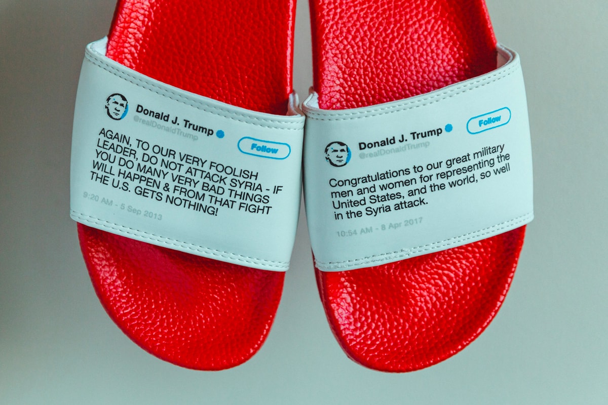 Donald Trump Tweets Have Been Turned Into Slides sold out president President Flip Flops