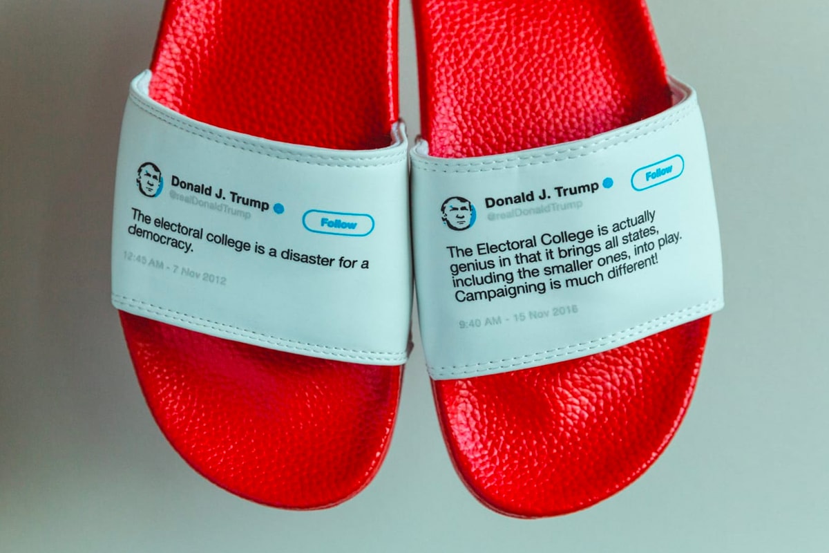 Donald Trump Tweets Have Been Turned Into Slides sold out president President Flip Flops