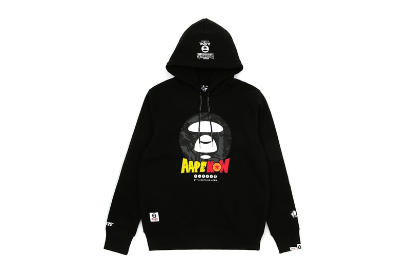 Dragon Ball Super Broly AAPE Capsule Release Info Date Hoodie T shirt white black goku vegeta frieza broly BY A BATHING APE