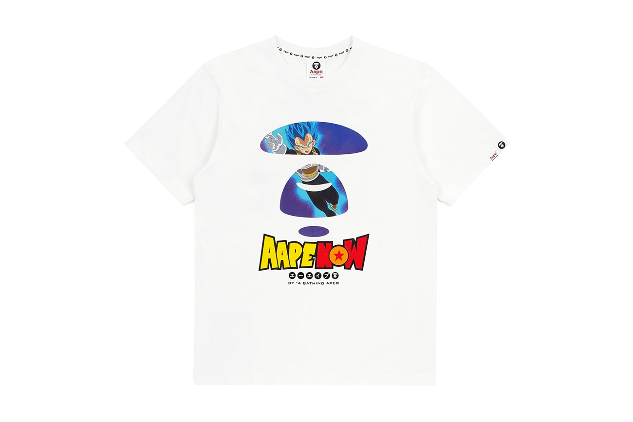 Dragon Ball Super Broly AAPE Capsule Release Info Date Hoodie T shirt white black goku vegeta frieza broly BY A BATHING APE