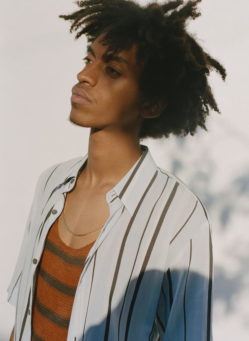 SSENSE Launches Dries Van Noten's SS19 Collection with Shaniqwa Jarvis's Shots info price release images ready to wear footwear spring summer 2019 shirt crewneck tank pants