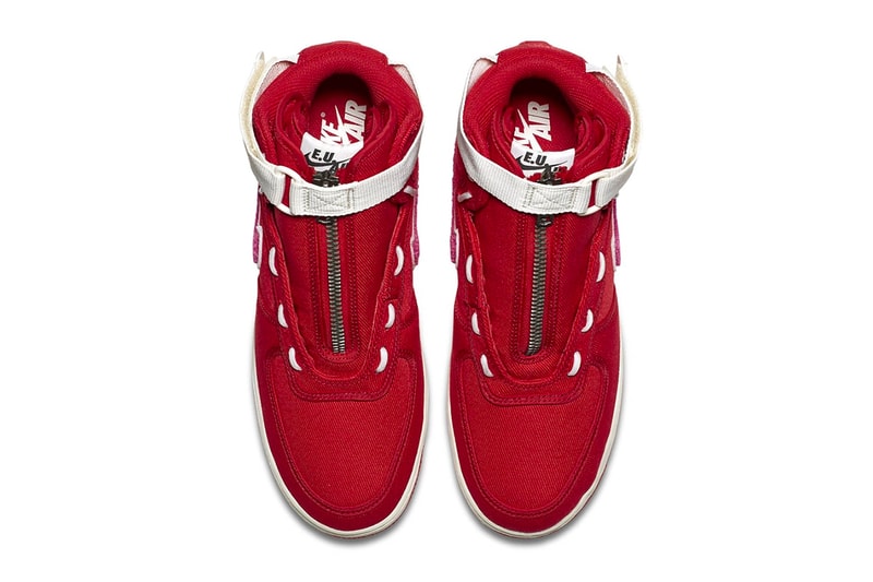 Emotionally Unavailable Nike Air Force 1 High Valentines Day Edison Chen Red Pink White official look E.U. Air