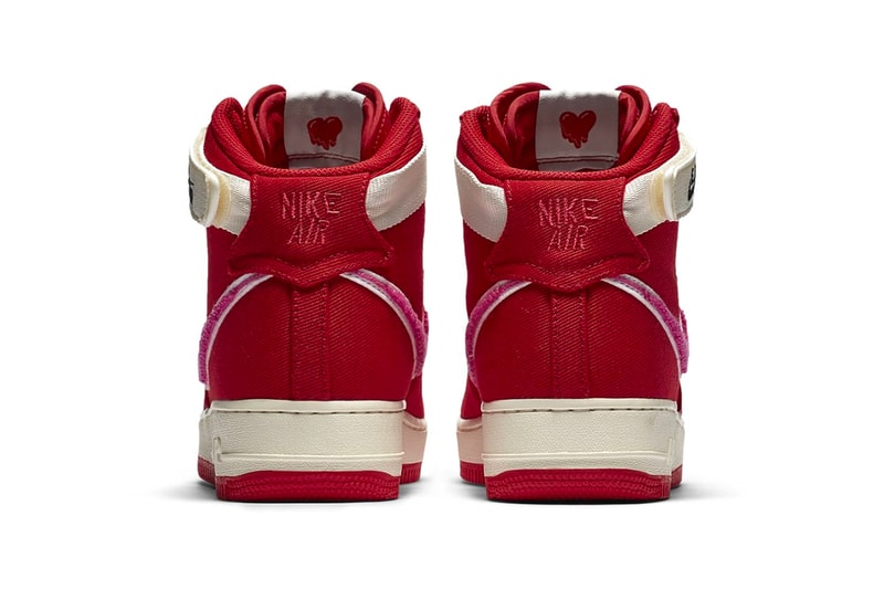 Emotionally Unavailable Nike Air Force 1 High Valentines Day Edison Chen Red Pink White official look E.U. Air