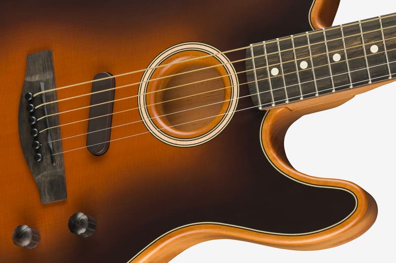 Fender Acoustasonic Telecaster Guitar musuc instruments wood acoustic electric california usa made fishman
