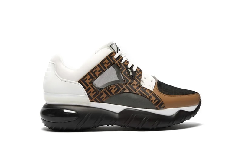 Fendi Chunky Low Top- Leather And Mesh Sneaker Release  fashion sneakers shoes For Sale Information Matchesfashion To Buy