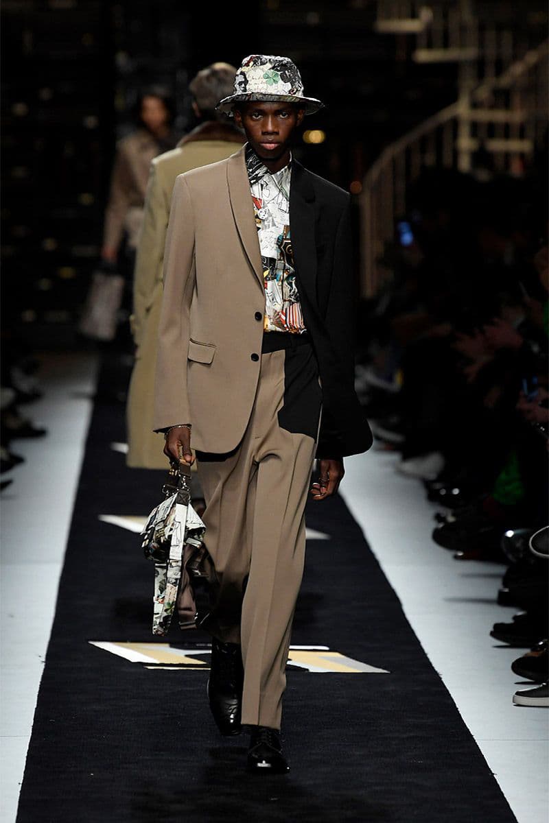 Fendi fall winter 2019 runway menswear collection presentation milan fashion week show Silvia Venturini karl lagerfeld