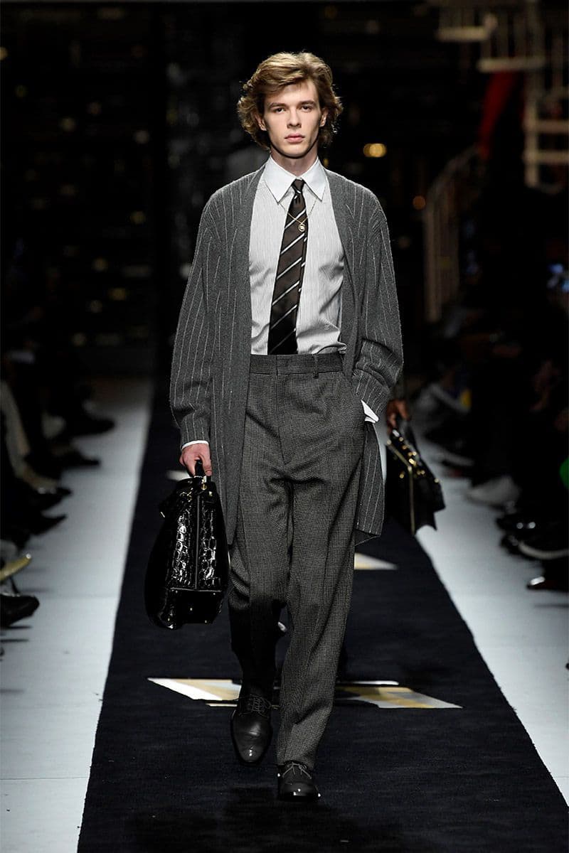 Fendi fall winter 2019 runway menswear collection presentation milan fashion week show Silvia Venturini karl lagerfeld