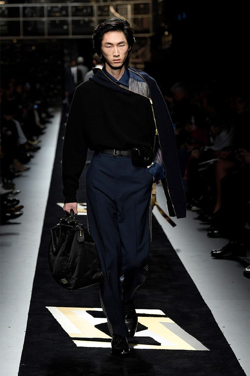 Fendi fall winter 2019 runway menswear collection presentation milan fashion week show Silvia Venturini karl lagerfeld