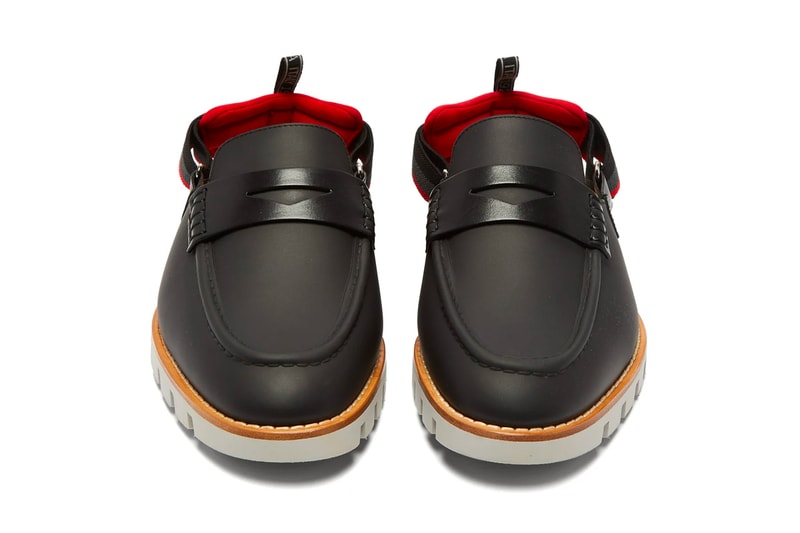 Fendi Leather Loafer Sandals footwear leather Italian shoes outdoors hybrid flip flops red leather boots 