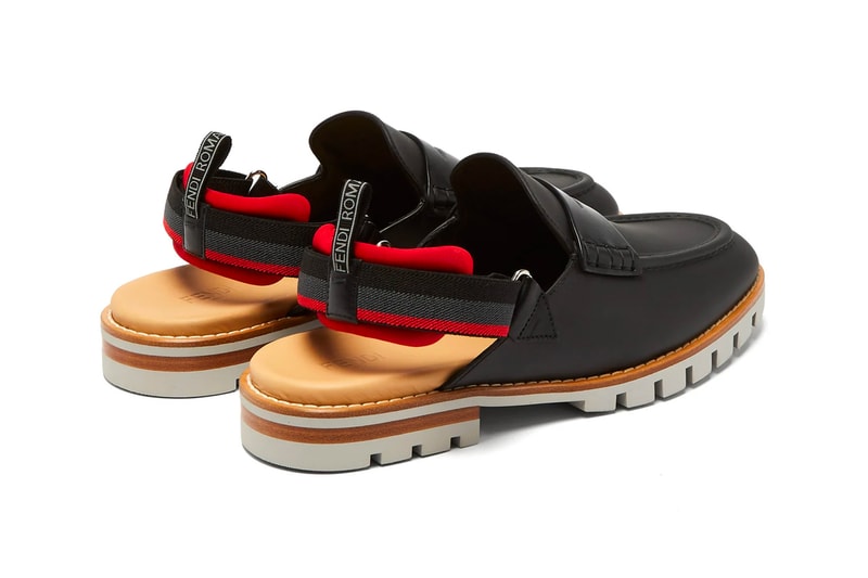 Fendi Leather Loafer Sandals footwear leather Italian shoes outdoors hybrid flip flops red leather boots 