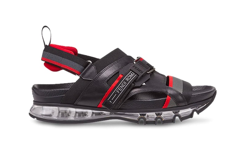 Fendi TPU Sandal Black Red leather Release info Date farfetch