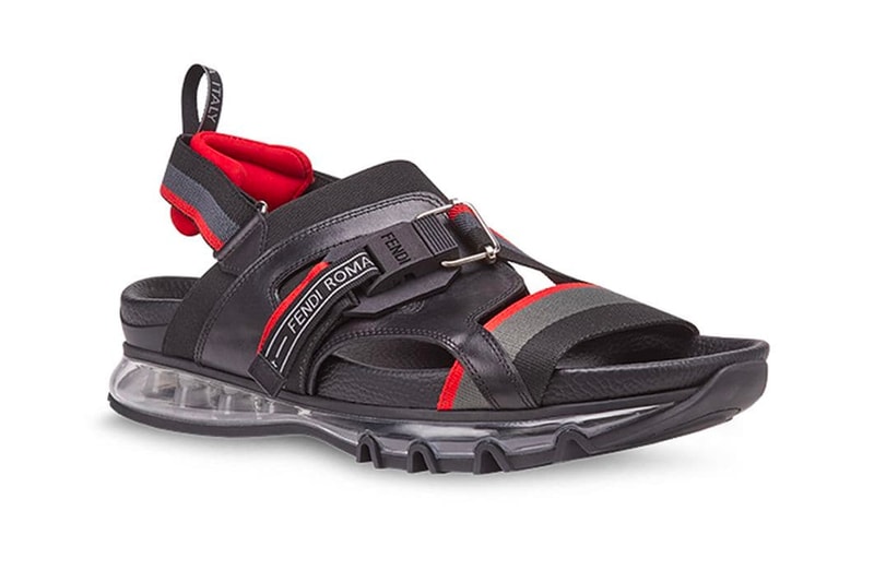 Fendi TPU Sandal Black Red leather Release info Date farfetch