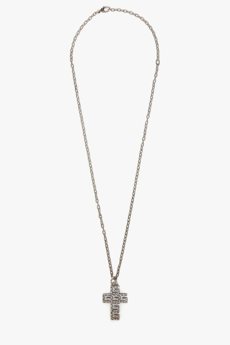 G Motif Sterling Silver Necklace Bracelet Release info Cross Square Antique Alessandro Michele Rings