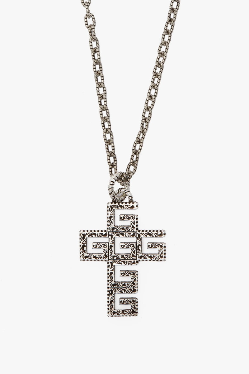 G Motif Sterling Silver Necklace Bracelet Release info Cross Square Antique Alessandro Michele Rings