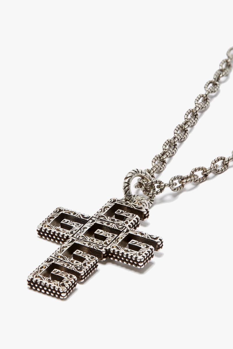 G Motif Sterling Silver Necklace Bracelet Release info Cross Square Antique Alessandro Michele Rings