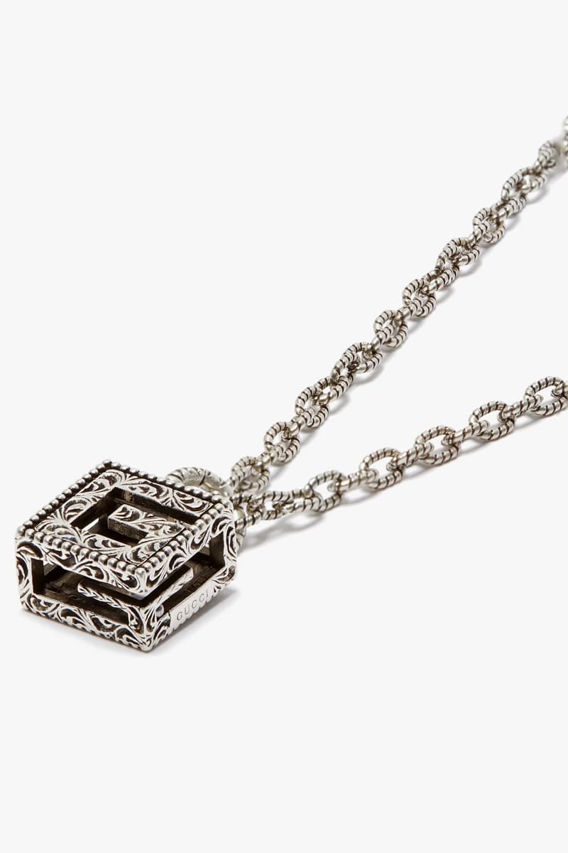 G Motif Sterling Silver Necklace Bracelet Release info Cross Square Antique Alessandro Michele Rings