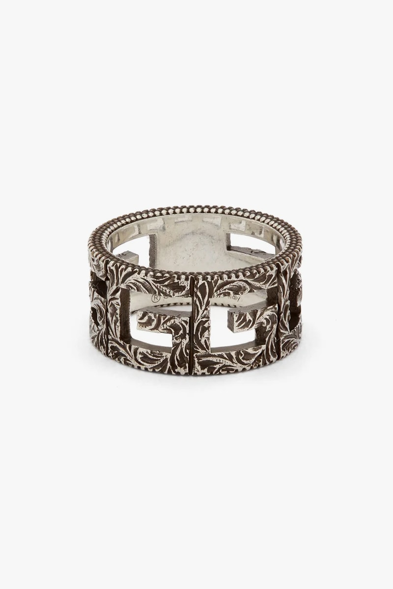 G Motif Sterling Silver Necklace Bracelet Release info Cross Square Antique Alessandro Michele Rings