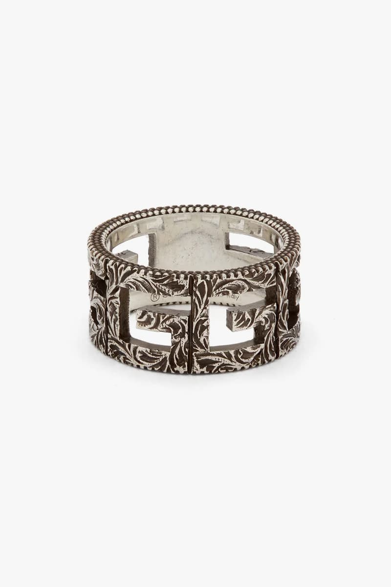 G Motif Sterling Silver Necklace Bracelet Release info Cross Square Antique Alessandro Michele Rings