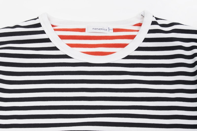 nanamica coolmax goodhood collaboration exclusive tee shirt spring summer 2019 japan fabric stripe crazy pattern