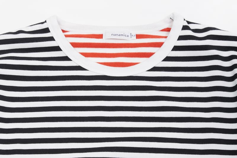 nanamica coolmax goodhood collaboration exclusive tee shirt spring summer 2019 japan fabric stripe crazy pattern