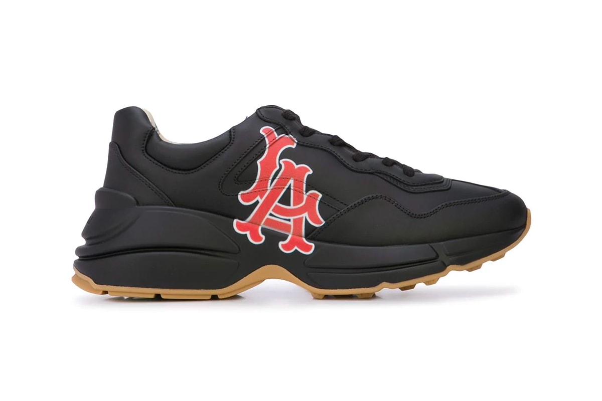Gucci Los Angeles Angels Sneakers farfetch MLB Baseball sports Italian luxe shoes sneakers footwear 