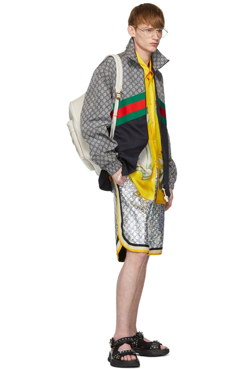 Gucci Multicolor Oversized Technical Track Jacket Release Info Date GG red green Ssense