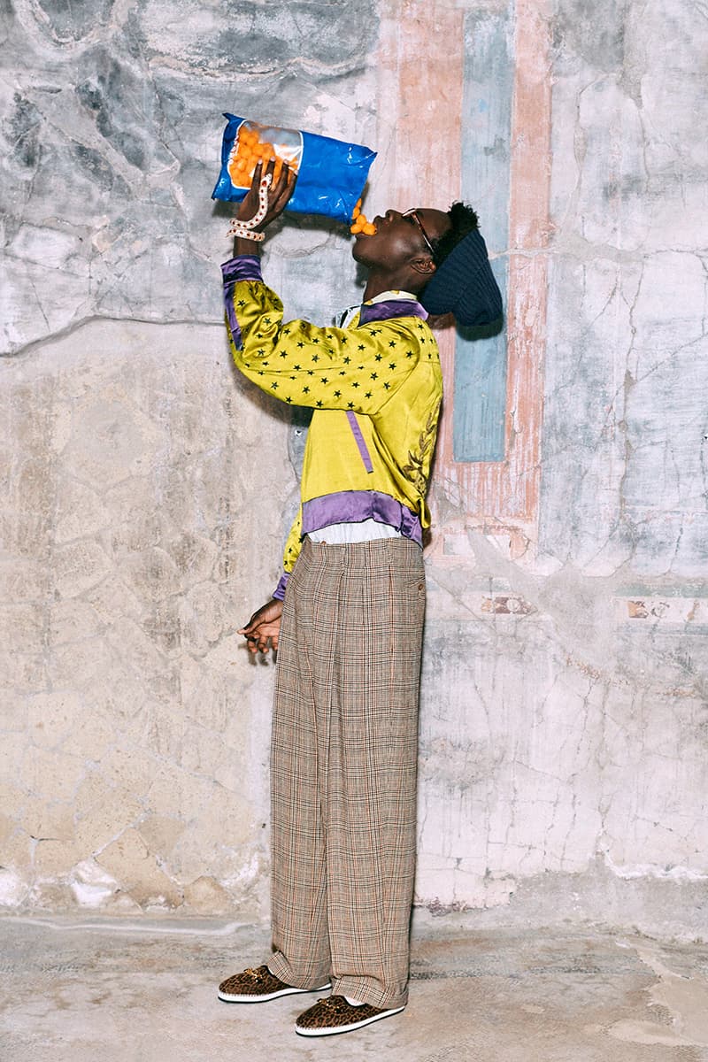 Gucci Pre Fall 2019 Collection Lookbook Harmony Korine Archaeological Park of Pompeii Herculaneum Mr Peanut The Face Harmony Korine