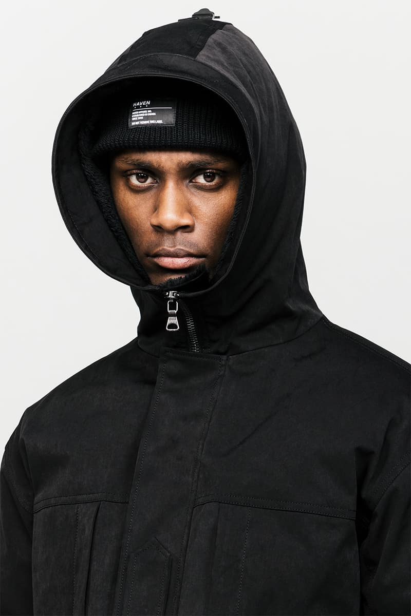 HAVEN Fall Winter 2019 Collection Lookbook Toronto Vancouver Canada Jacket Vest Sweater Shirt Beanie Pants Primaloft CORDURA Polartec