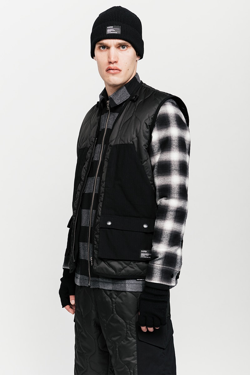 HAVEN Fall Winter 2019 Collection Lookbook Toronto Vancouver Canada Jacket Vest Sweater Shirt Beanie Pants Primaloft CORDURA Polartec