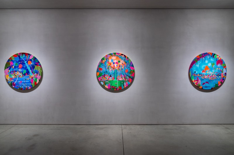 erik parker new soul exhibition mary boone gallery new york city recap artworks tondos paintings