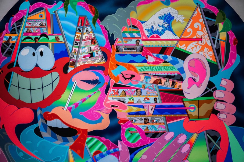 erik parker new soul exhibition mary boone gallery new york city recap artworks tondos paintings