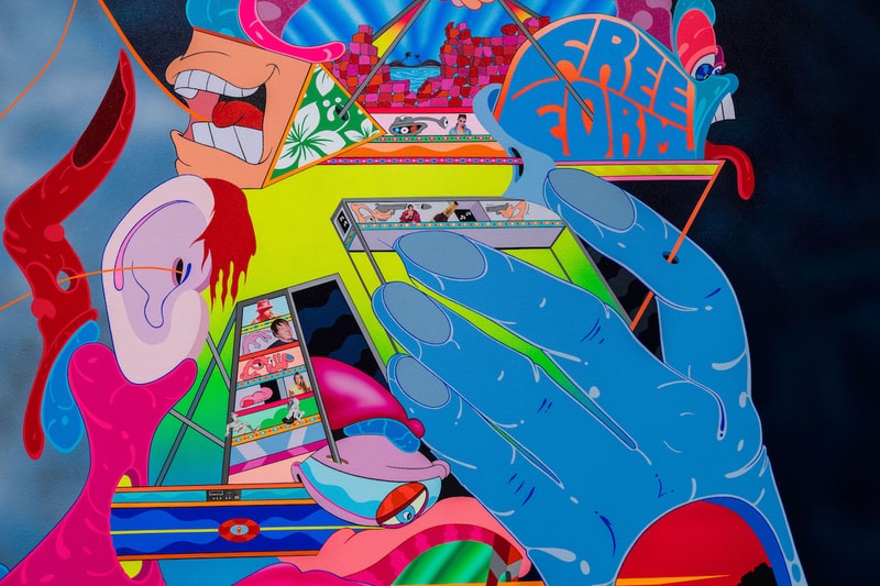 erik parker new soul exhibition mary boone gallery new york city recap artworks tondos paintings